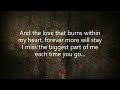 Isla Grant - I miss the biggest Part of me Lyrics.