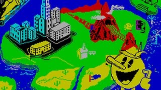 REVIEW OF PAC-LAND (SPECTRUM 48K, GRANDSLAM, 1986)