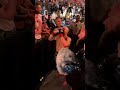 The champ enjoys a drink with the fans at #UFC276 ?