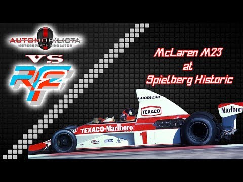 COMPARATIVA #1 - AMS (DX9) vs rF2 (DX11) - McLaren M23 (E.Fittipaldi - 1975) at Spielberg Historic