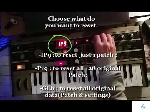 How to reset Korg  Microkorg Ms2000 to the original Patch (or settings)👍