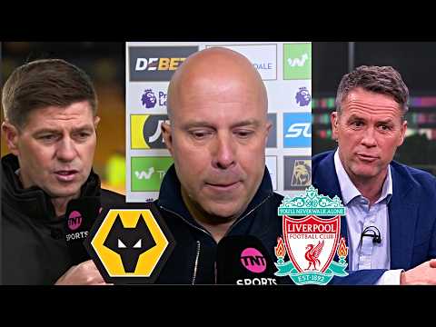 Liverpool Fall at Molineux to Wolves 🤯 Arne Slot Angry Interview 🤬 Owen & Gerrard Reaction