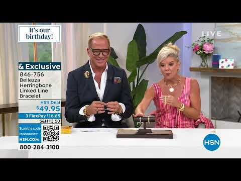 Bellezza Bronze Herringbone Linked Line Bracelet