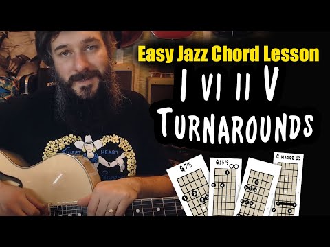 I-vi-ii-V Turnarounds - Easy Jazz Guitar Lesson - The 1625 Chord Progression (Part 1)