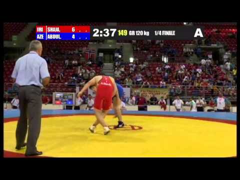 WWJC2013 / Abbas Abdullayev - Behnam Shajaeiaghadam (IRI) - GR 120 kg - 1/4 final
