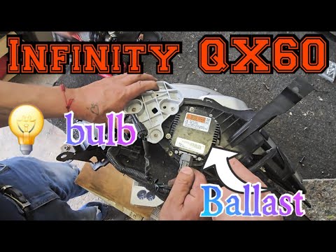 INFINITY QX60 How to remove the headlight Replace defective ballast and a bulb