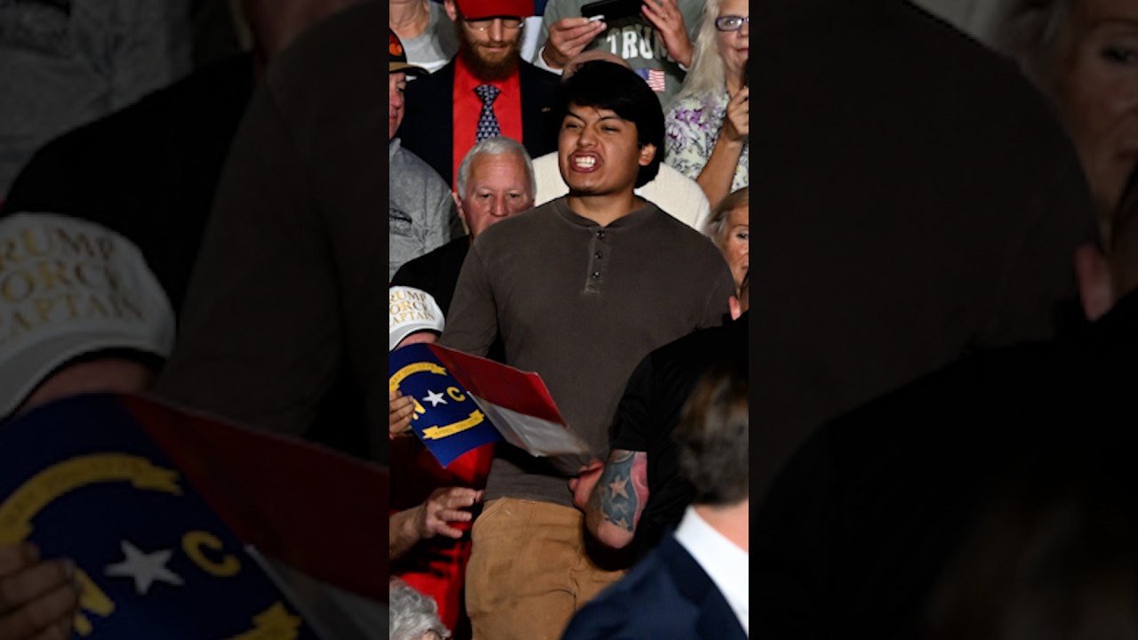 Protester Removed After Shouting About Epstein Files At JD Vance Rally