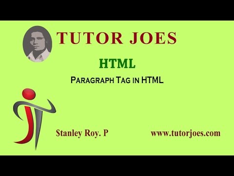 Paragraph Tag in HTML Tamil class 5