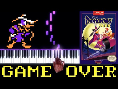 Darkwing Duck (NES) - Game Over - Piano|Synthesia