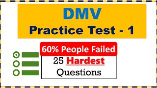 DMV Permit Practice Test 2024 (25 Hardest Questions) Part 1