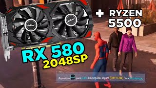 SPIDER-MAN - RX 580 8GB 2048SP JIESHUO + RYZEN 5500 DO ALIEXPRESS