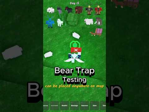 Bear Trap Vs All Enemies 🪤 99 nights in the forest #99nightsintheforest #99nights #roblox