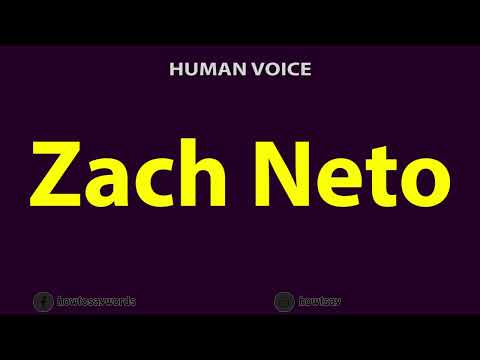 How To Pronounce Zach Neto