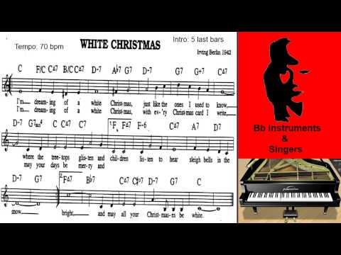 White Christmas 70 bpm Play and Singalong Bb instrument.