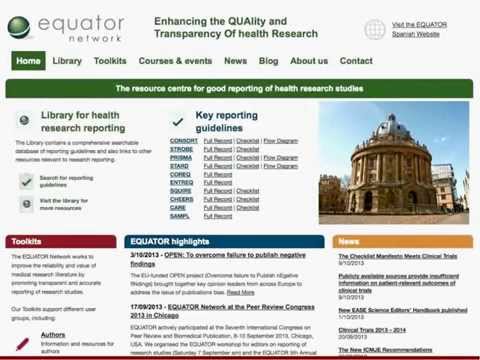 EQUATOR Network Strobe webinar recording 20140319
