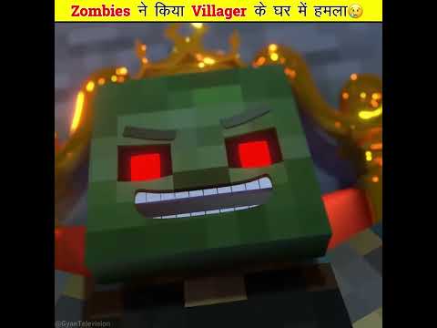 Terror of Zombies in Villager's House🤯😥(Part-2) |  #minecraft #shorts