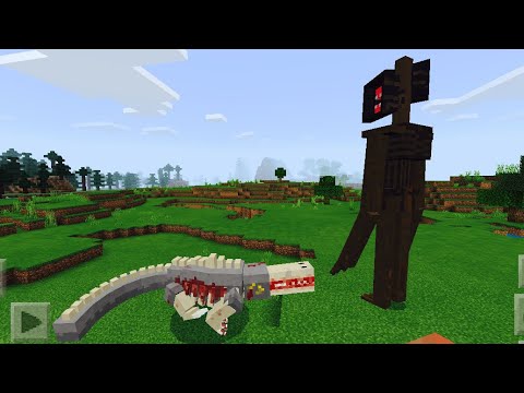 SCP-682 Vs. Siren Head in Minecraft PE