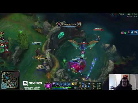 League Of Legends S7 — Scarra as Vel'Koz vs Zed Mid  Ranked Gameplay