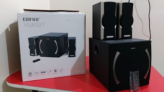 Unboxing & Sound Test review of Edifier XM6BT PREMIUM 2.1 BLUETOOTH HOME THEATER. Best under 5k INR!