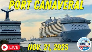 LIVE: Watching the Cruise Ships Leaving Port Canaveral LIVE! (Nov. 21, 2025)