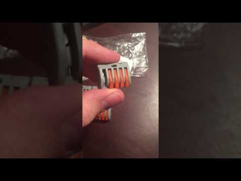 Pins Reusable Spring Lever Terminal Block Electric Cable Wire Connector