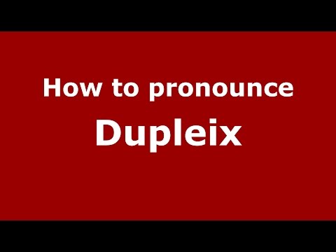 How to pronounce Dupleix