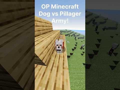 Insane! MelonMC's Super Powered Dog DESTROYS Pillager Horde! 😱🐶 #minecraft