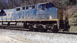 preview picture of video 'CSX Southbound at Pepper's Creek'