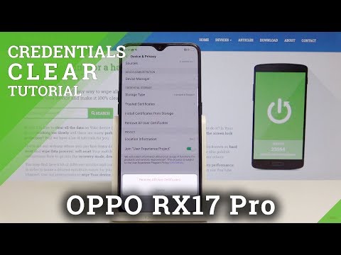OPPO RX17 Pro How to Clear Credentials