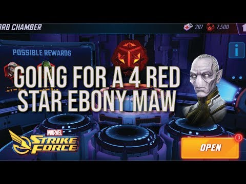 Going for a 4 Red Star Ebony Maw - Ebony Maw Red Star Orb Opening ∣ Marvel Strike Force