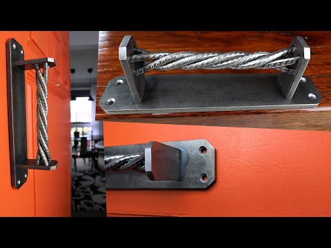 I make a Twisted Steel Rebar Industrial Style Handle - MIG Welding Project.