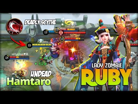 Undead Lady Zombie with Deadly Scythe! Hamtaro Top Global Ruby ~ Mobile Legends