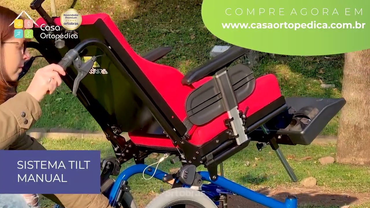 Cadeira de rodas carrinho postural Ortobras conforma Tilt / reclinável - Uso infanto juvenil