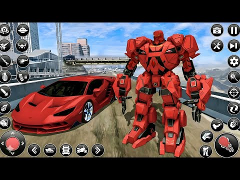 Grand Flying Robot Transformation Car Jet Helicopter Game 3D