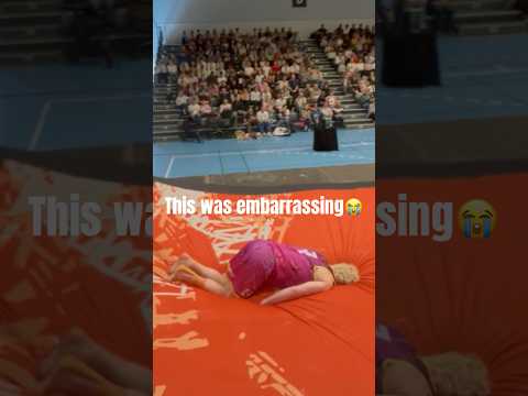 This was so embarrassing!😭😩 #airtrack #gymnast #gymnastics #flips #flip #tumbling #trampoline