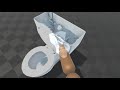 【物理エンジン】水洗トイレが流れる仕組みを視覚的に解説した