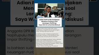 Thrifting Jadi Polemik! Adian PDIP Kritik Purbaya, Tantang Menkeu Ungkap Data Pakaian Impor Ilegal