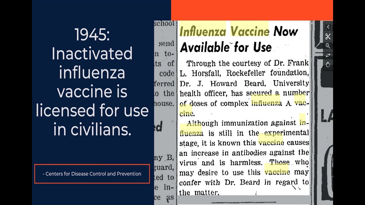 History of the Flu vaccine