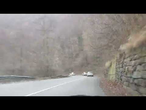 Driving journey from Sofia to Samokov, Bulgaria.