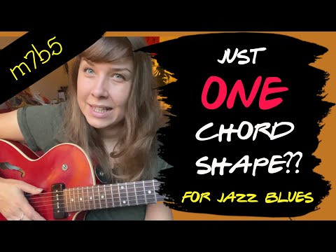 Half Diminished Chord - Jazz Blues - How to use Just One Chord Shape & Arpeggios in Improvisation