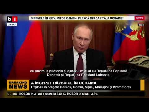 PUTIN: AM DECIS SĂ SUSȚIN O OPERAȚIUNE MILITARĂ SPECIALĂ  SUNTEM GATA PENTRU ORICE FINALITATE