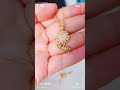 Green Leaf Stainless Steel Cz Diamond Spinning Rotating Sunflower Necklace Pendant For Women