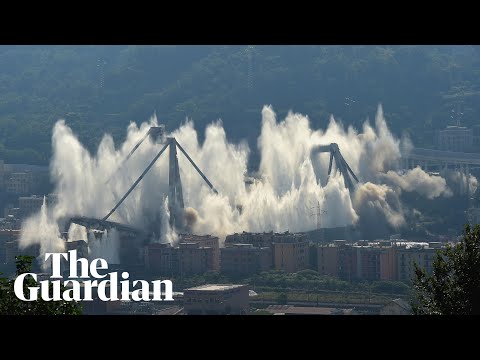 Genoa: remaining structure of Morandi Bridge demolished