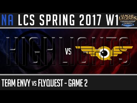 Team Envy vs FlyQuest Highlights Game 2, NA LCS Spring 2017 Week 1 Day 2, NV vs FLY G2
