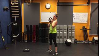 Kettlebell Squat to Stand Curl