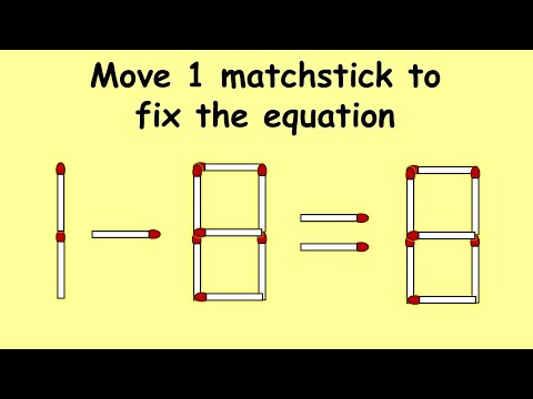 1-8=8 can you correct this equation| Match stick puzzle #146 | Puzzles with Answer