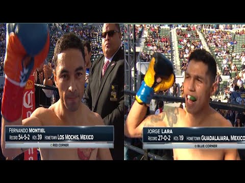 Jorge Lara dropped Fernando Montiel 4 times in round 1