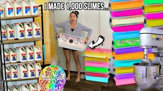 Restock My Slime Shop With Me For SLIME BASH! (i made 1,000 slimes!) 😱