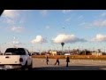 Feeding Seagulls In Shopping Center Parking Lot