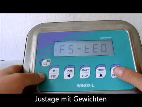Justage Wägeterminal Winox L